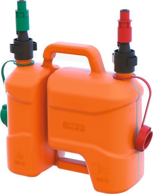 Image sur JERRYCAN DOUBLE AVEC BECS VERSEURS ARRET AUTO